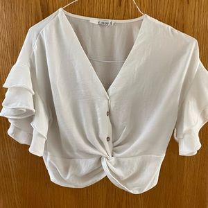 White cropped top!